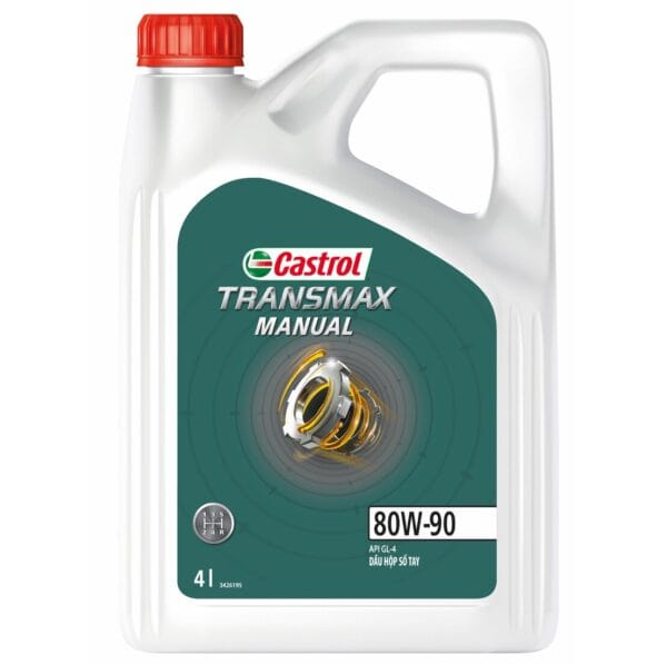 Dầu hộp số sàn, dầu cầu Castrol Transmax Manual 80W-90 (Can 4 lít)