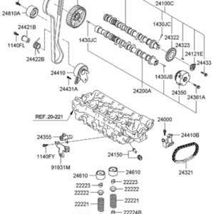 Bánh răng trục cam (bánh răng timing: Vị trí: 24322) - Hyundai (24322-26701)